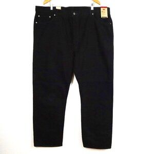 Levi's 505 Straight Leg Jeans Big Men's Size 48x34 Black Denim Cotton